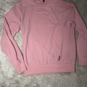 Cozy Pink Waffle Knit Crewneck Sweat Set